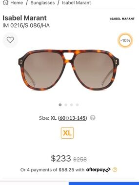 Isabel Marant Tortoiseshell Sunglasses with Black Case